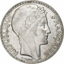 Frankrijk, 20 Francs, Turin, 1933, Paris, Rameaux longs, Zilver, ZF+
