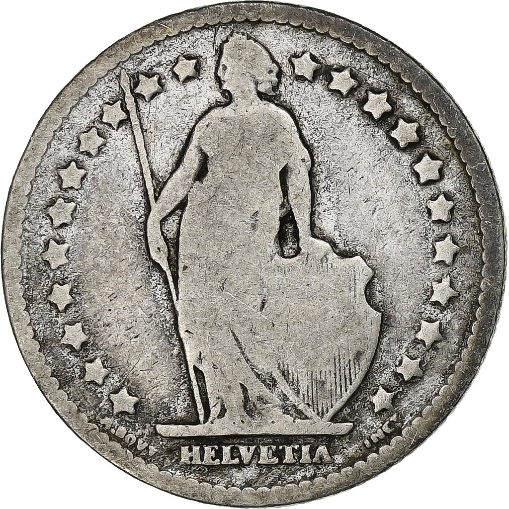 Svizzera, Franc, 1875, Bern, Argento, MB, KM:24