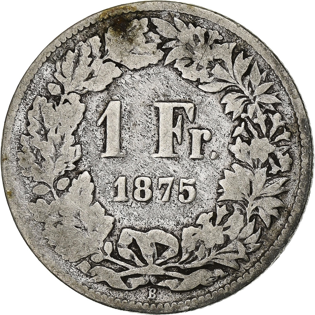 Schweiz, Franc, 1875, Bern, Silber, S, KM:24