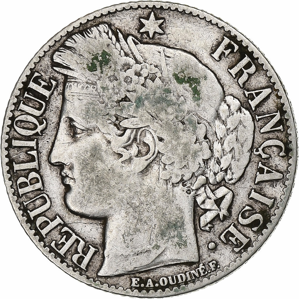 Francia, Franc, Cérès, 1894, Paris, Argento, MB, Gadoury:465a, KM:822.1