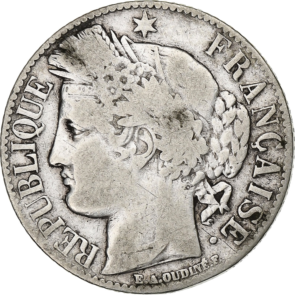 France, Franc, Cérès, 1888, Paris, Silver, VF(20-25), Gadoury:465a, KM:822.1