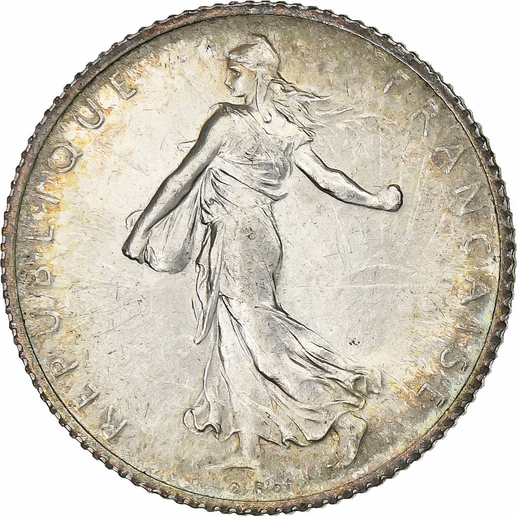 France, Franc, Semeuse, 1914, Paris, Silver, MS(60-62), Gadoury:467, KM:844.1