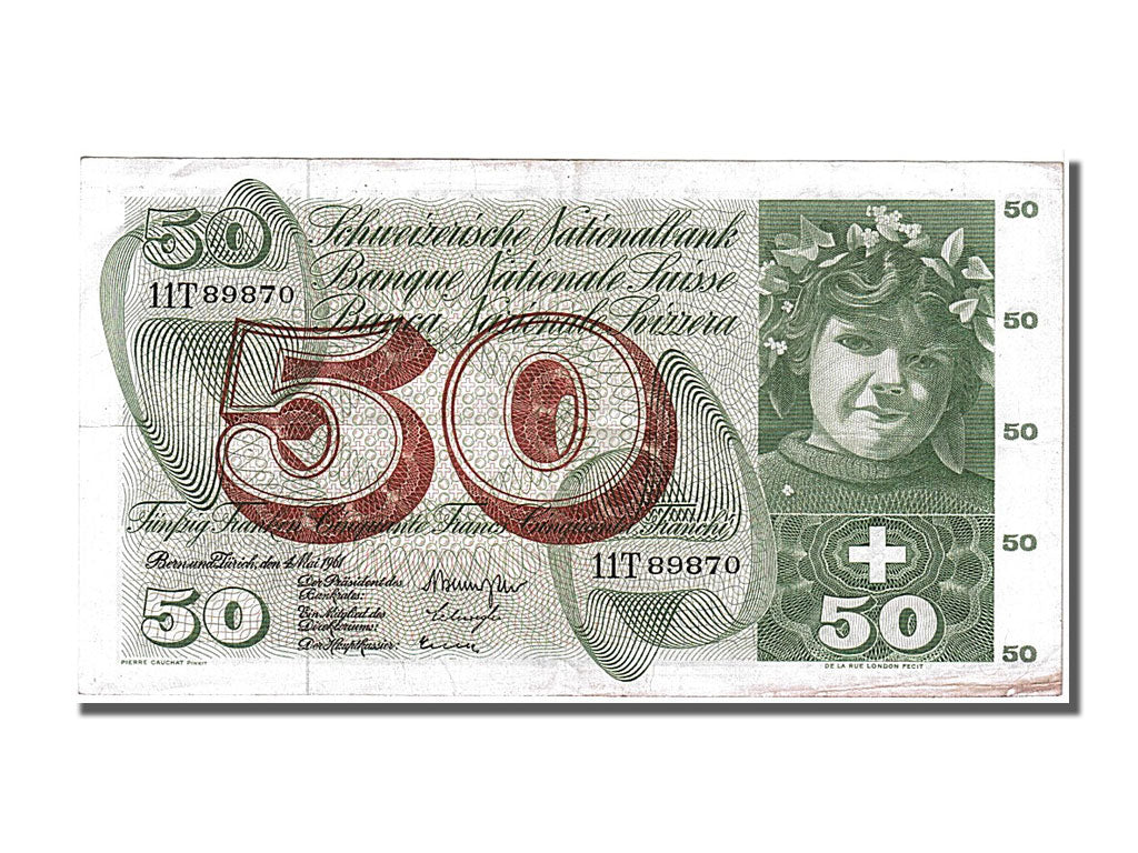 Banknote, Switzerland, 50 Franken, 1961, 1961-05-04, AU(50-53)