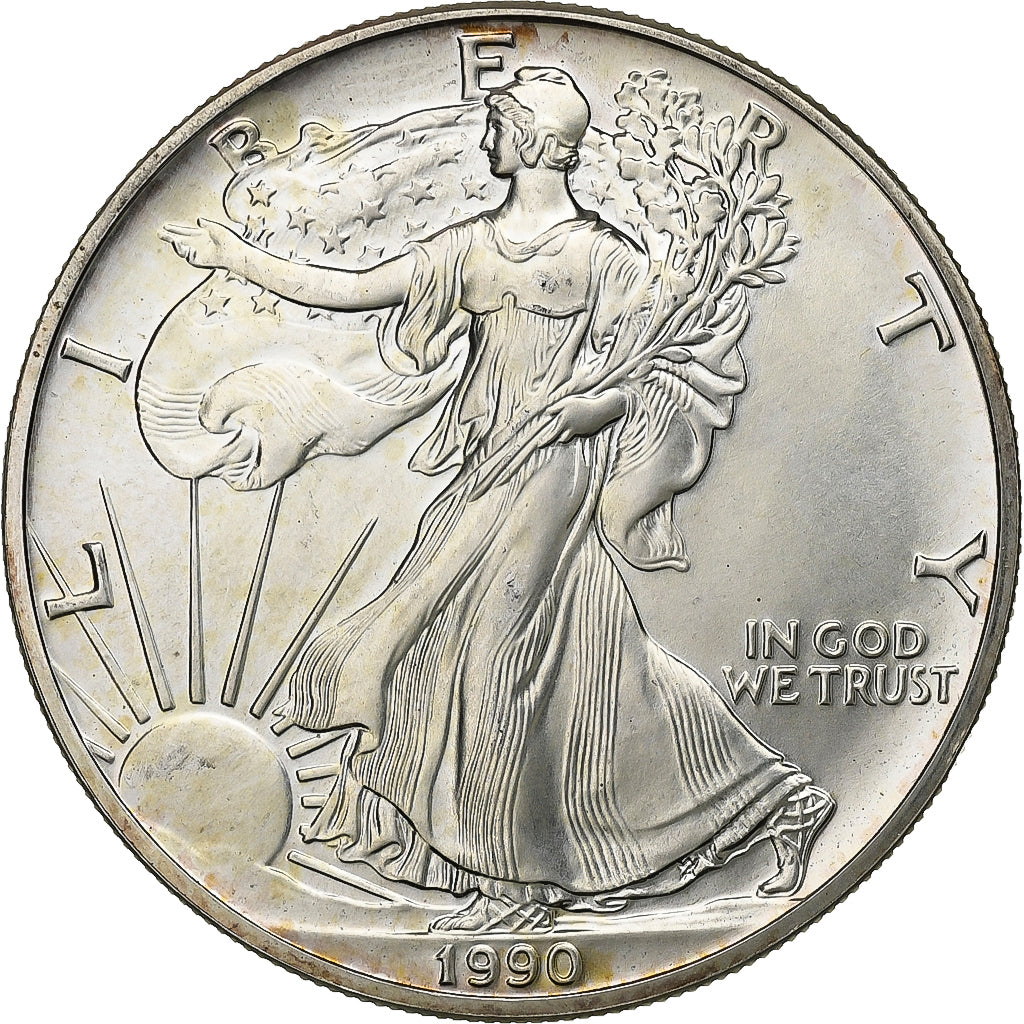 United States, Dollar, 1990, U.S. Mint, Silver, MS(65-70), KM:273