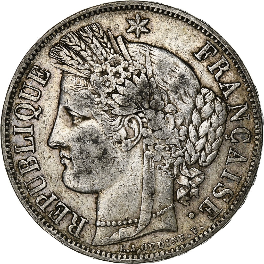 France, 5 Francs, Cérès, 1850, Paris, Silver, EF(40-45), KM:761.1
