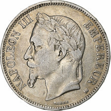 France, Napoleon III, 5 Francs, 1868, Strasbourg, Silver, VF(30-35), KM:799.2