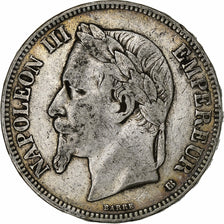 France, Napoleon III, 5 Francs, 1868, Strasbourg, Silver, EF(40-45)