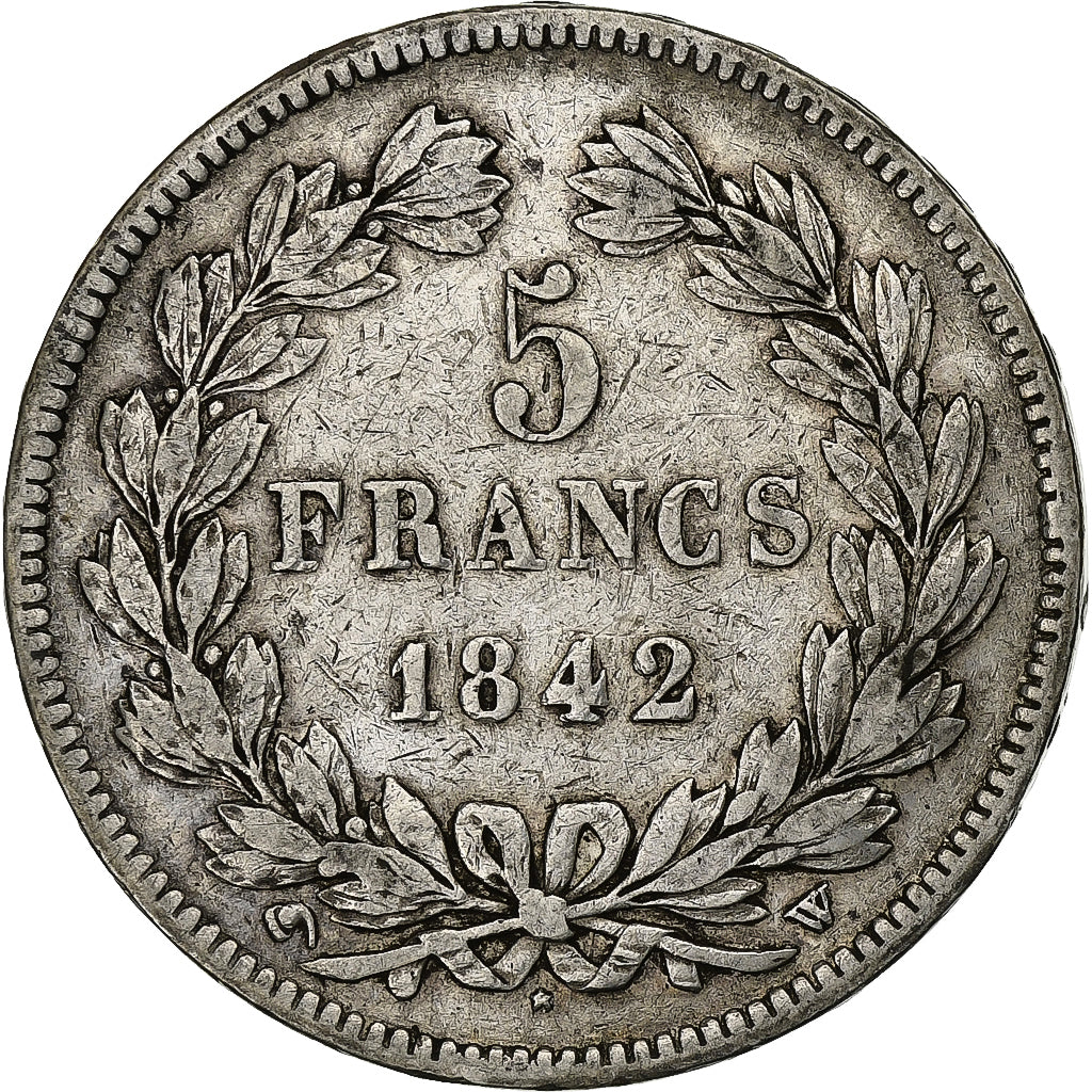 France, Louis-Philippe I, 5 Francs, 1842, Lille, Argent, TB+, Gadoury:678