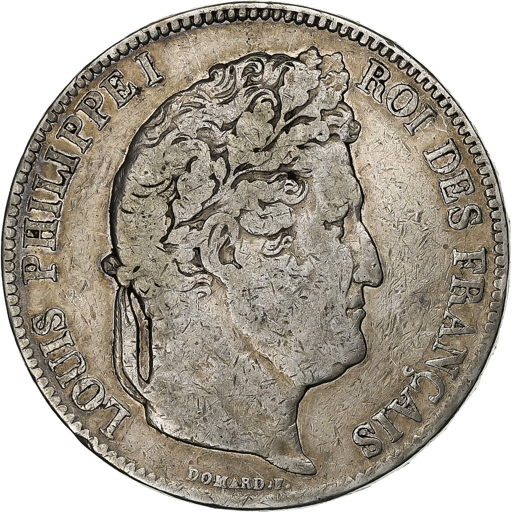 France, Louis-Philippe I, 5 Francs, 1833, Paris, Silver, VF(20-25), KM:749.1