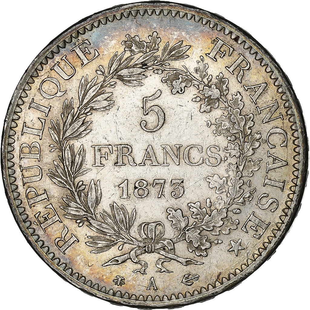 Francia, 5 Francs, Hercule, 1873, Paris, Plata, EBC, Gadoury:745a, KM:820.1