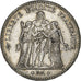 Frankrijk, 5 Francs, Hercule, 1876, Paris, Zilver, ZF+, Gadoury:745a, KM:820.1