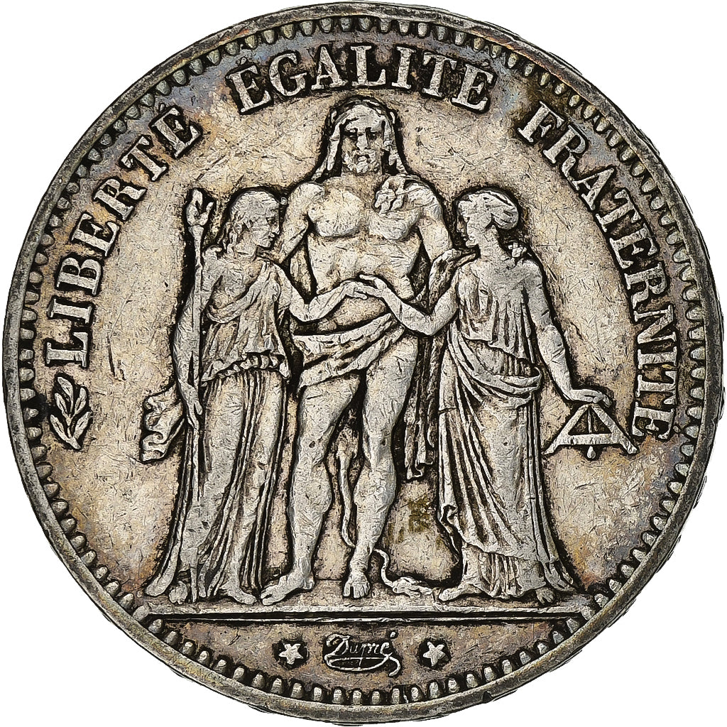 Francia, 5 Francs, Hercule, 1875, Paris, Argento, BB, Gadoury:745a, KM:820.1