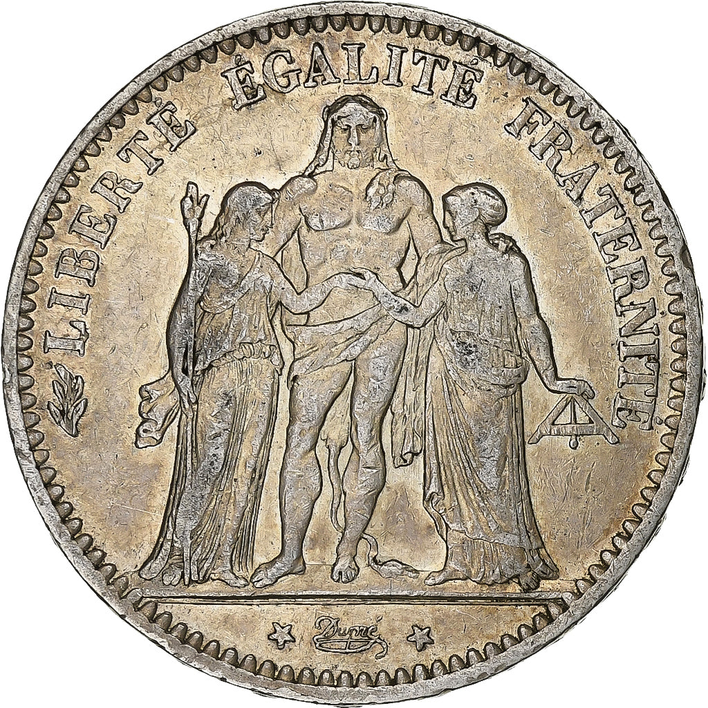 France, 5 Francs, Hercule, 1875, Paris, Argent, TTB, Gadoury:745a, KM:820.1