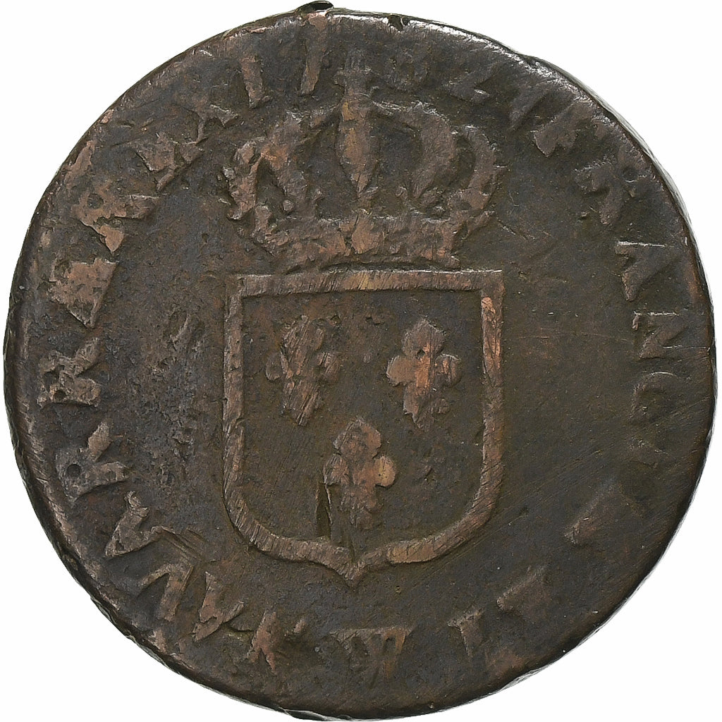 Francia, Louis XVI, Sol, 1782, Lille, Rame, B, Gadoury:350, KM:578.16