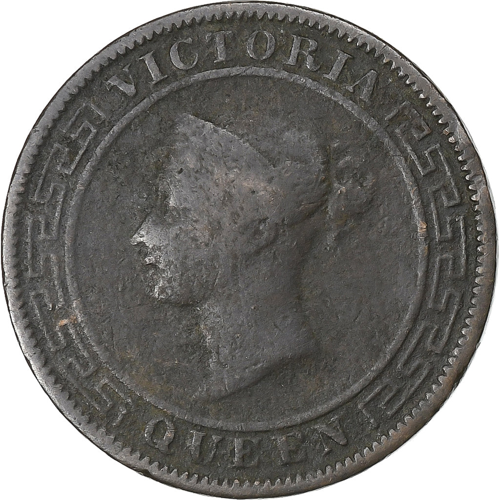 Ceylon, Victoria, Cent, 1870, Koper, FR, KM:92