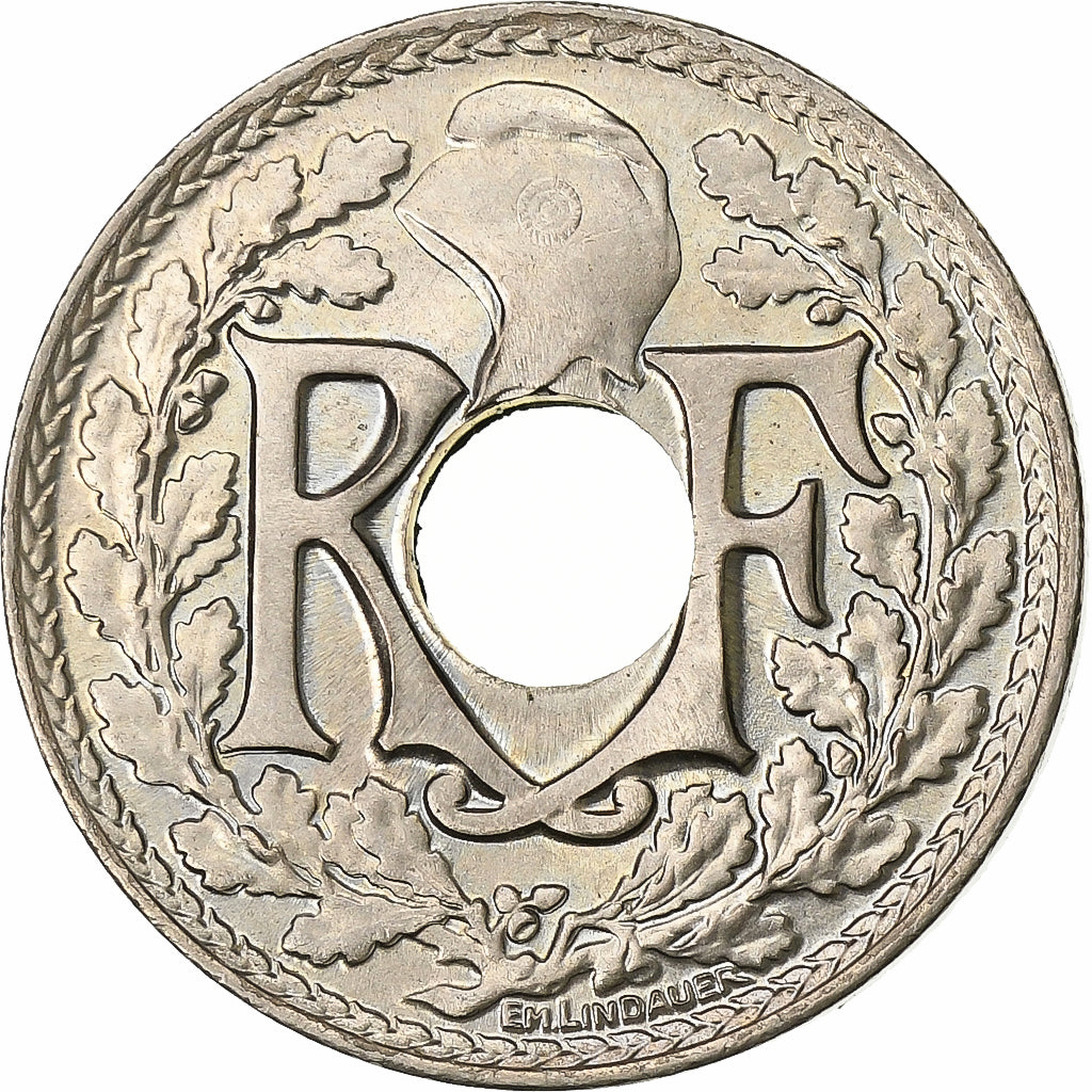 Francia, 10 Centimes, Lindauer, 1917, Paris, Cobre - níquel, EBC, Gadoury:286