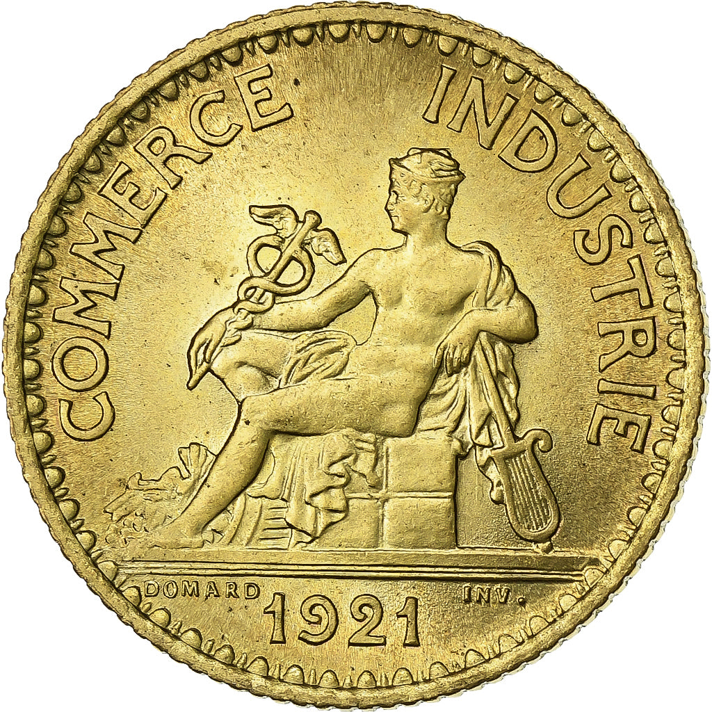 Frankrijk, Franc, Chambre de commerce, 1921, Paris, Aluminum-Bronze, PR