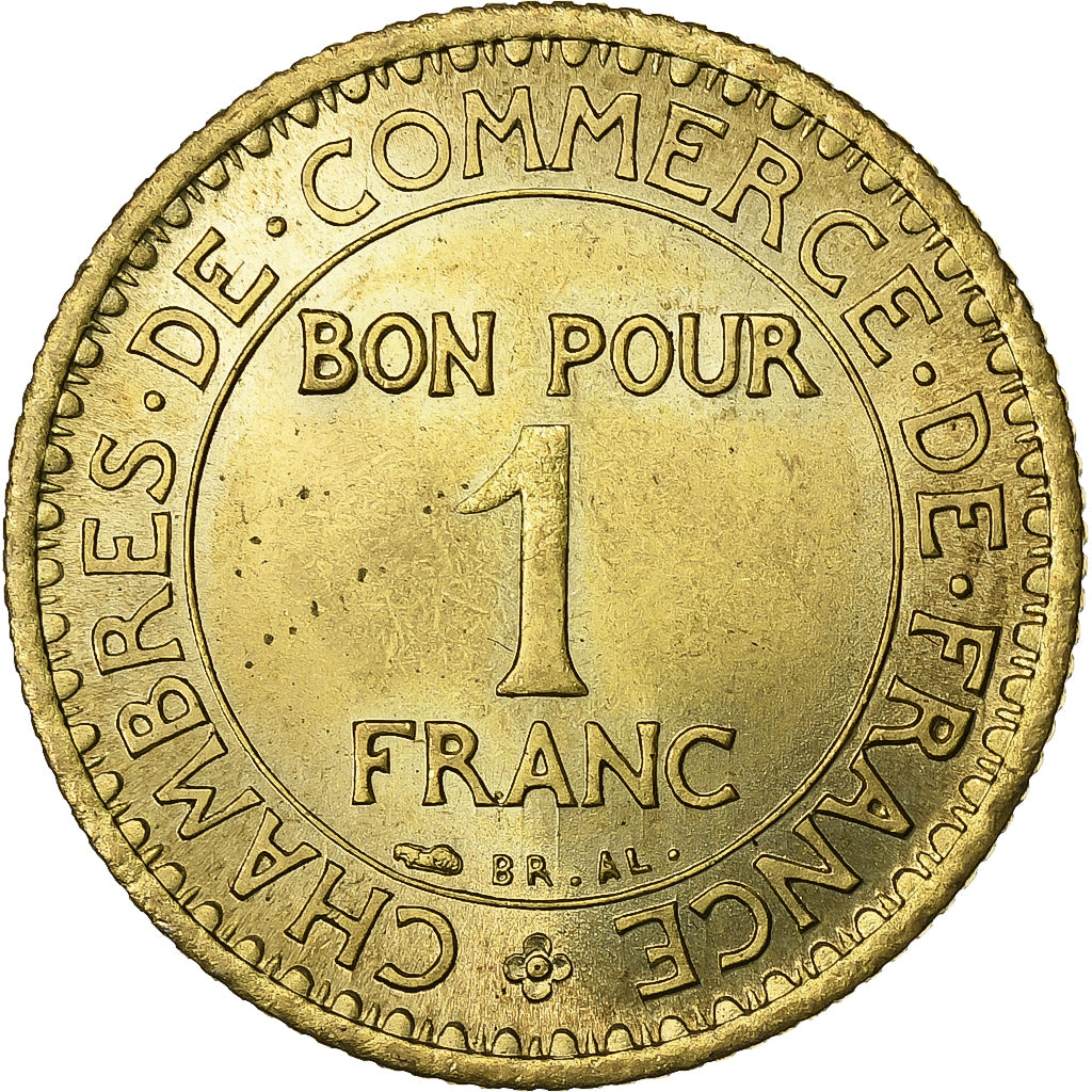 Frankrijk, Franc, Chambre de commerce, 1921, Paris, Aluminum-Bronze, PR