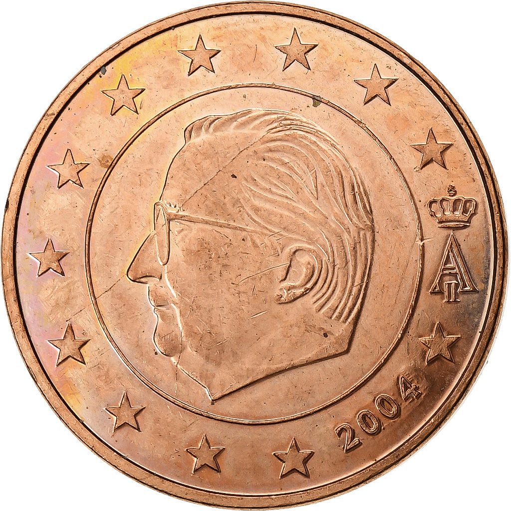 Belgien, Albert II, 5 Euro Cent, 2004, Brussels, Copper Plated Steel, VZ, KM:226