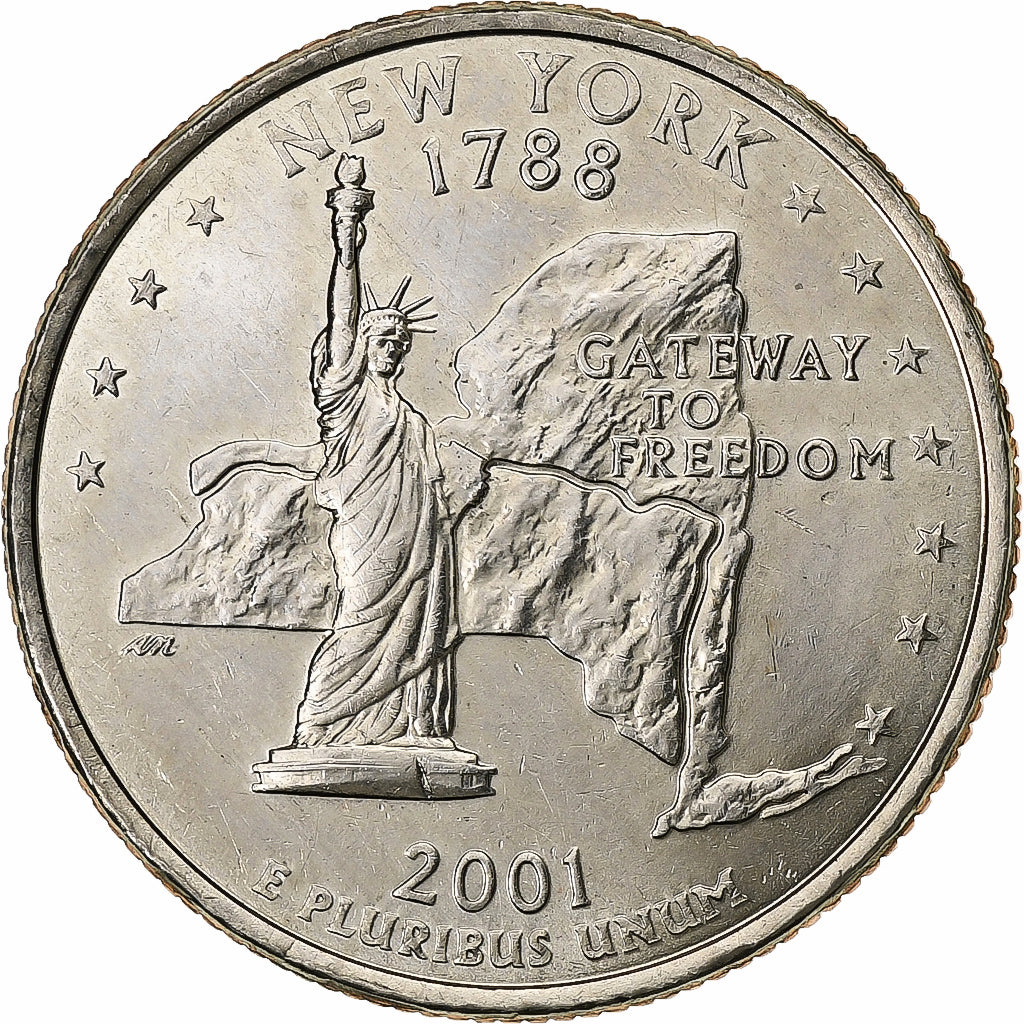 Stati Uniti, Quarter, 2001, U.S. Mint, Rame ricoperto in rame-nichel, SPL-