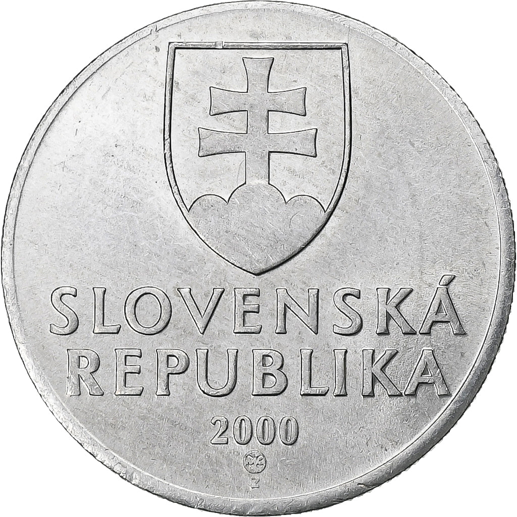 Eslováquia, 20 Halierov, 2000, Kremnica, Alumínio, AU(55-58), KM:18