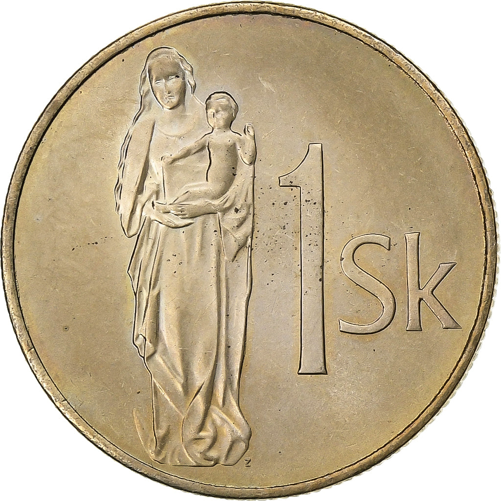 Slovakia, Koruna, 2007, Kremnica, Bronze Plated Steel, AU(55-58), KM:12