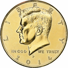 United States, Half Dollar, Kennedy, 2014, Philadelphia, Doré, Copper-Nickel