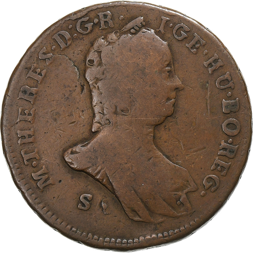 Hungary, Maria Theresia, Poltura, 1763, Schm, Copper, VF(30-35), KM:377.3