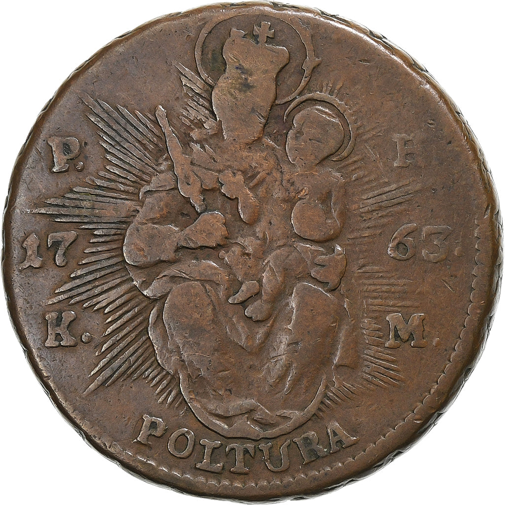 Hungary, Maria Theresia, Poltura, 1763, Schm, Copper, VF(30-35), KM:377.3