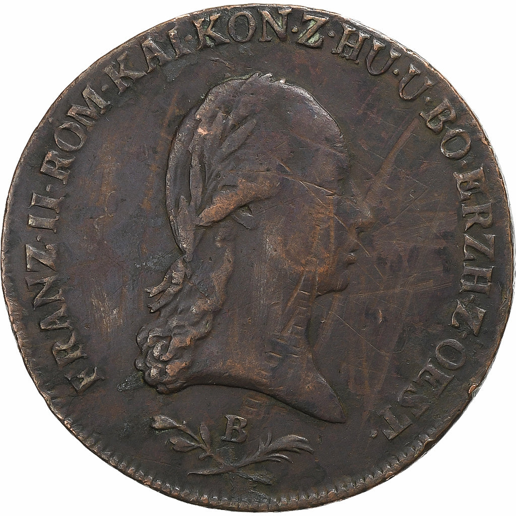Austria, Franz II (I), 6 Kreuzer, 1800, Kremnica, Cobre, MBC, KM:2128