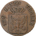 German States, PRUSSIA, Friedrich Wilhelm III, 3 Pfennig, 1821, Breslau, Copper
