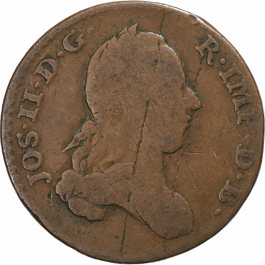 PAÍSES BAJOS AUSTRIACOS, Joseph II, 2 Liards, 2 Oorden, 1789, Brussels, Cobre