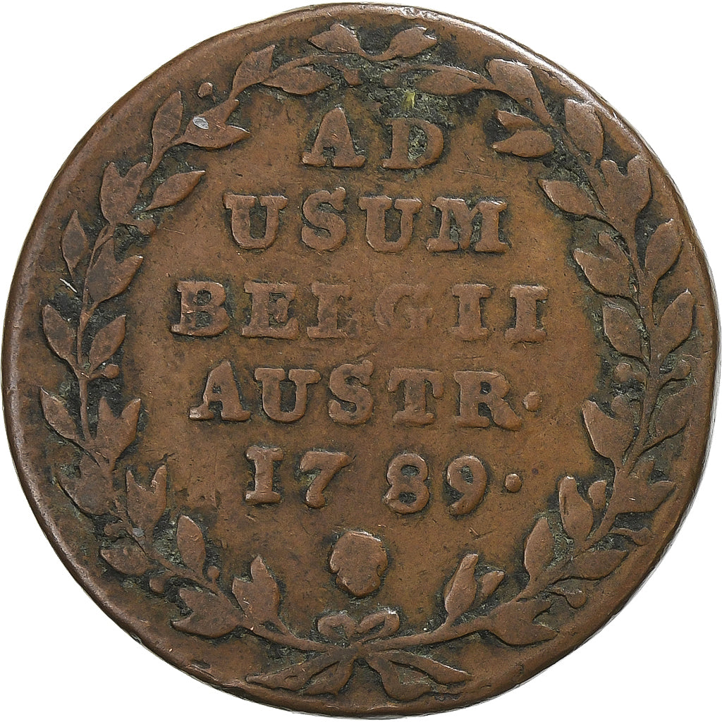 PAÍSES BAJOS AUSTRIACOS, Joseph II, 2 Liards, 2 Oorden, 1789, Brussels, Cobre