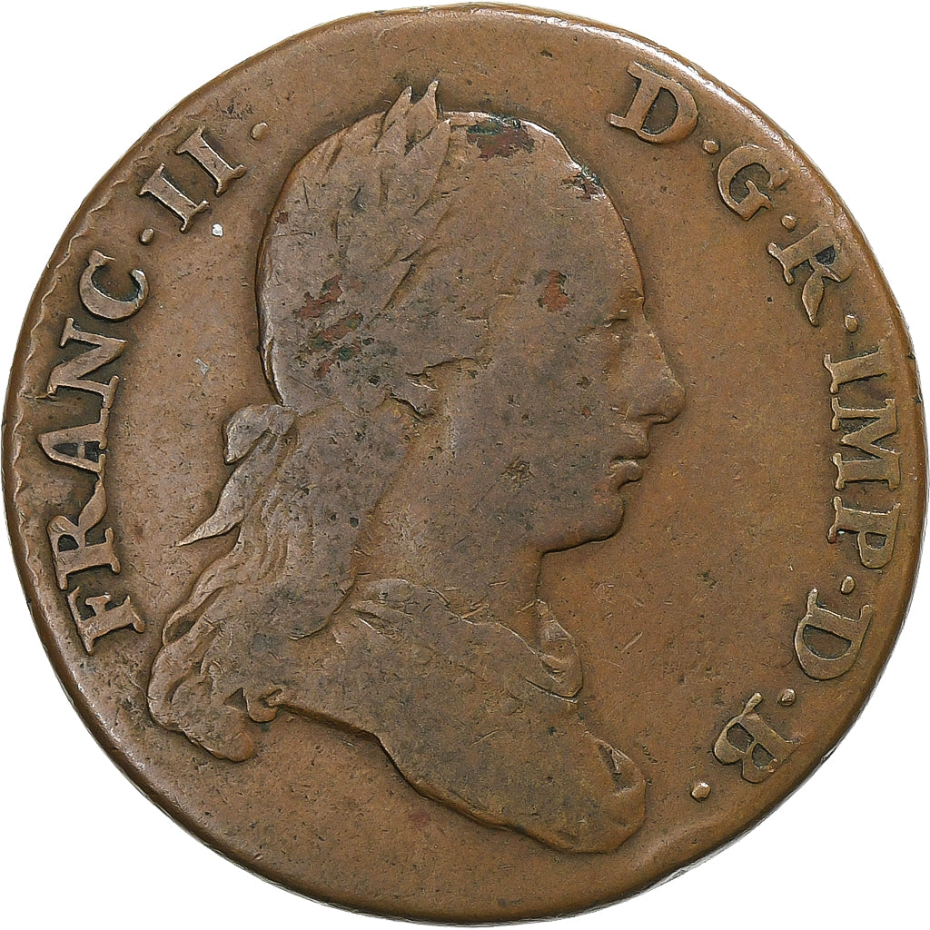 Austrian Netherlands, Franz II, 2 Liards, 2 Oorden, 1793, Brussels, Copper