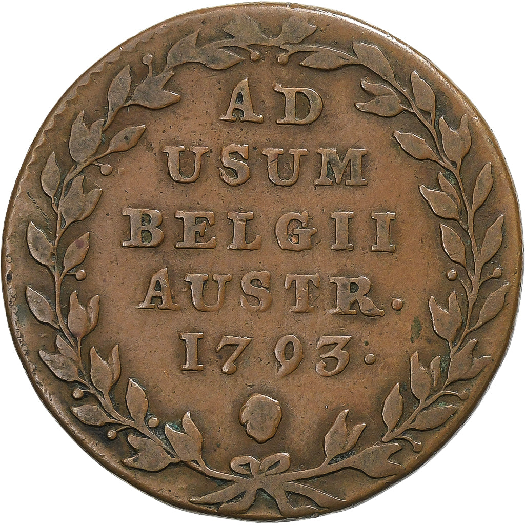 Austrian Netherlands, Franz II, 2 Liards, 2 Oorden, 1793, Brussels, Copper