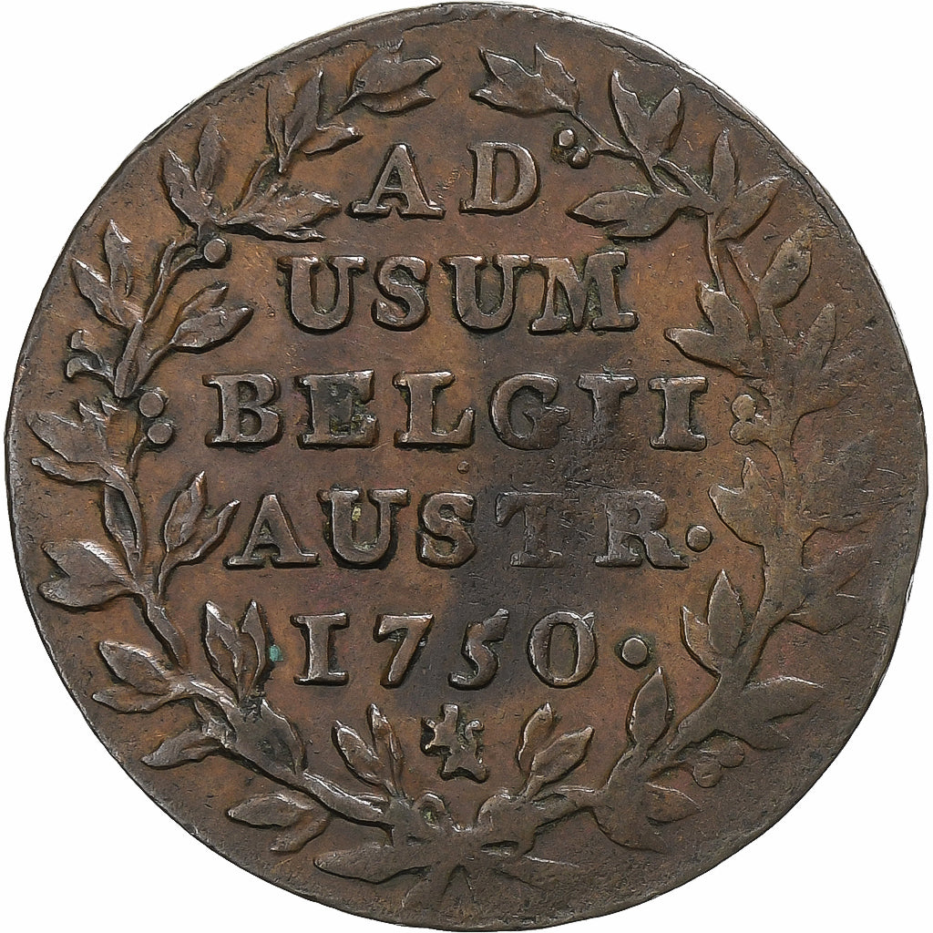 Paesi Bassi austriaci, Maria Theresa, 2 Liards, 2 Oorden, 1750, Bruges, Rame