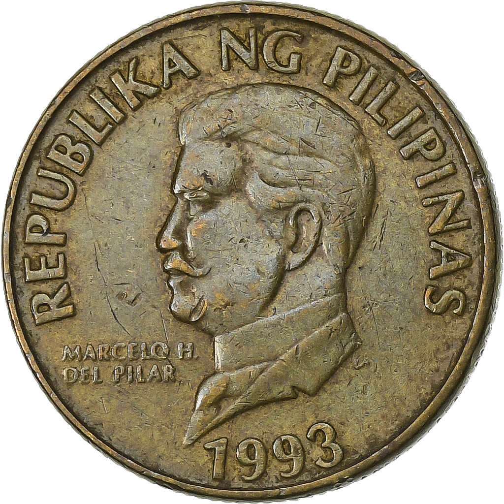 Philippines, 50 Sentimos, 1993, Brass, EF(40-45), KM:242.3