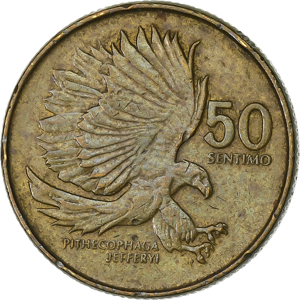 Philippines, 50 Sentimos, 1993, Brass, EF(40-45), KM:242.3