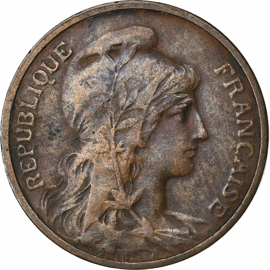 França, 5 Centimes, Dupuis, 1916, Paris, Bronze, EF(40-45), Gadoury:165, KM:842