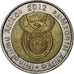 Afrique du Sud, 5 Rand, 2012, Pretoria, Bimétallique, TTB, KM:555