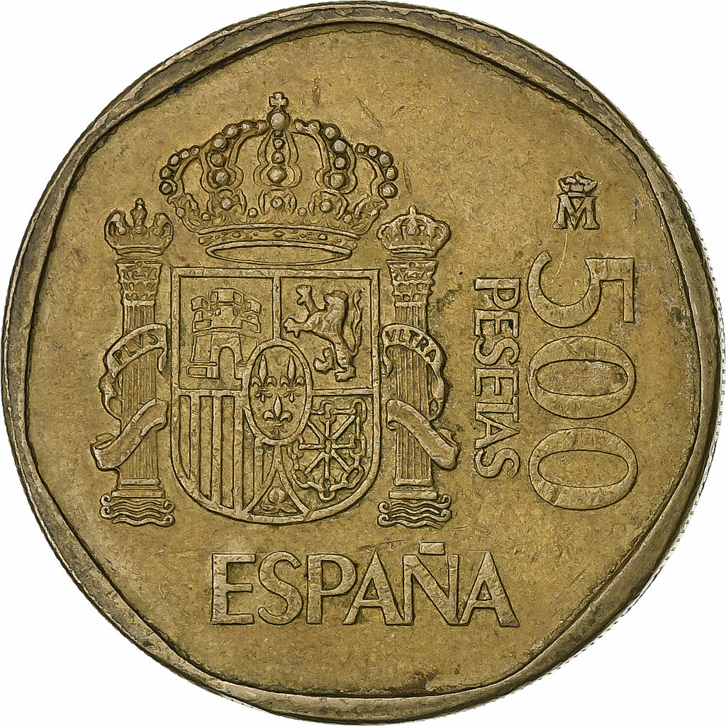 Spagna, Juan Carlos I, 500 Pesetas, 1988, Madrid, Alluminio-bronzo, BB, KM:831