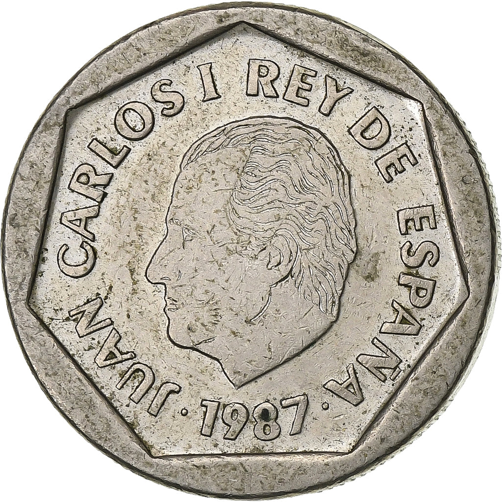 Spain, Juan Carlos I, 200 Pesetas, 1987, Madrid, Copper-nickel, EF(40-45)