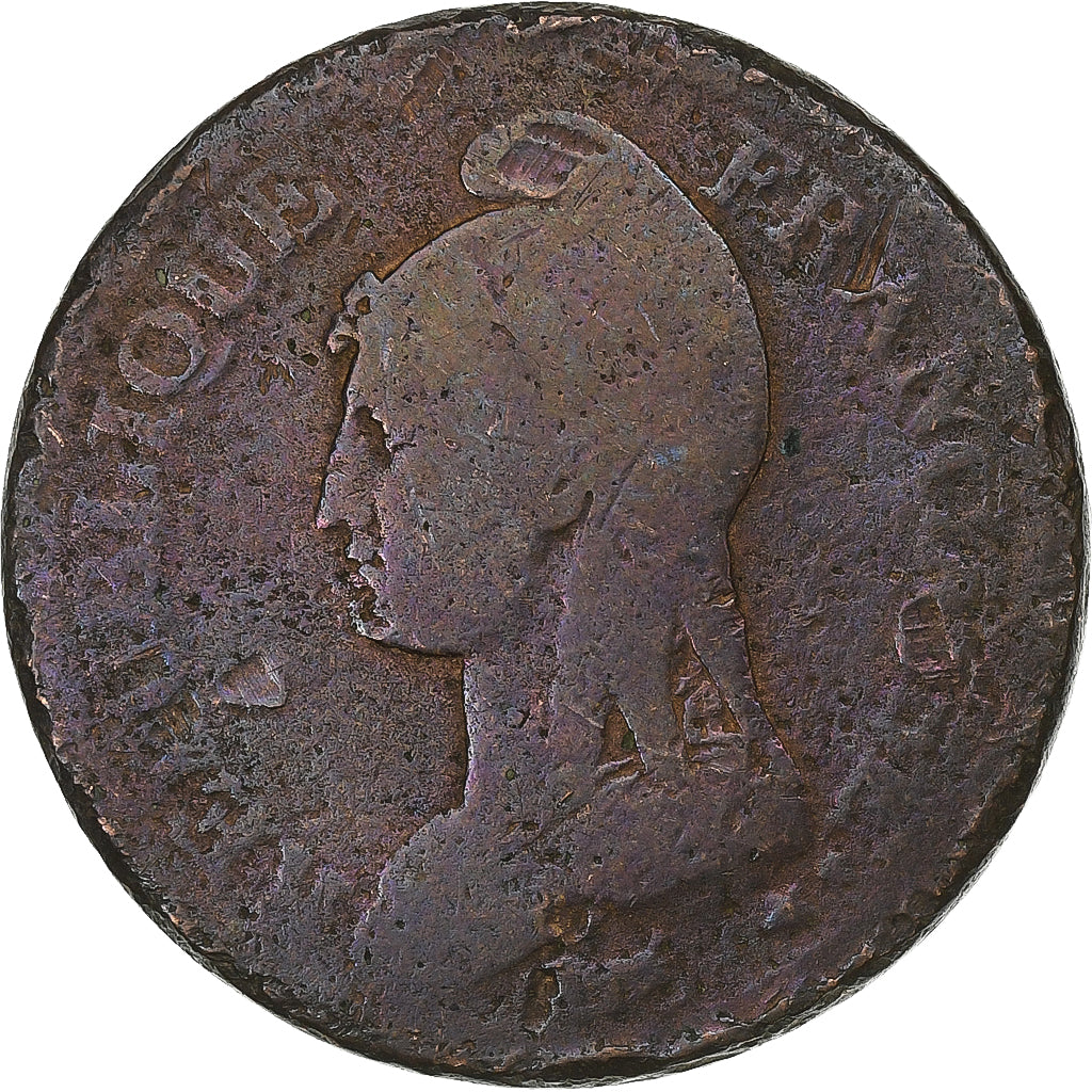 Francia, Decime, Dupré, AN 4 (1795-96), Paris, Bronzo, B+, Gadoury:186