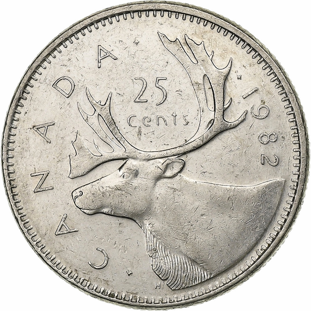 Kanada, Elizabeth II, 25 Cents, 1982, Royal Canadian Mint, Nickel, SS, KM:74