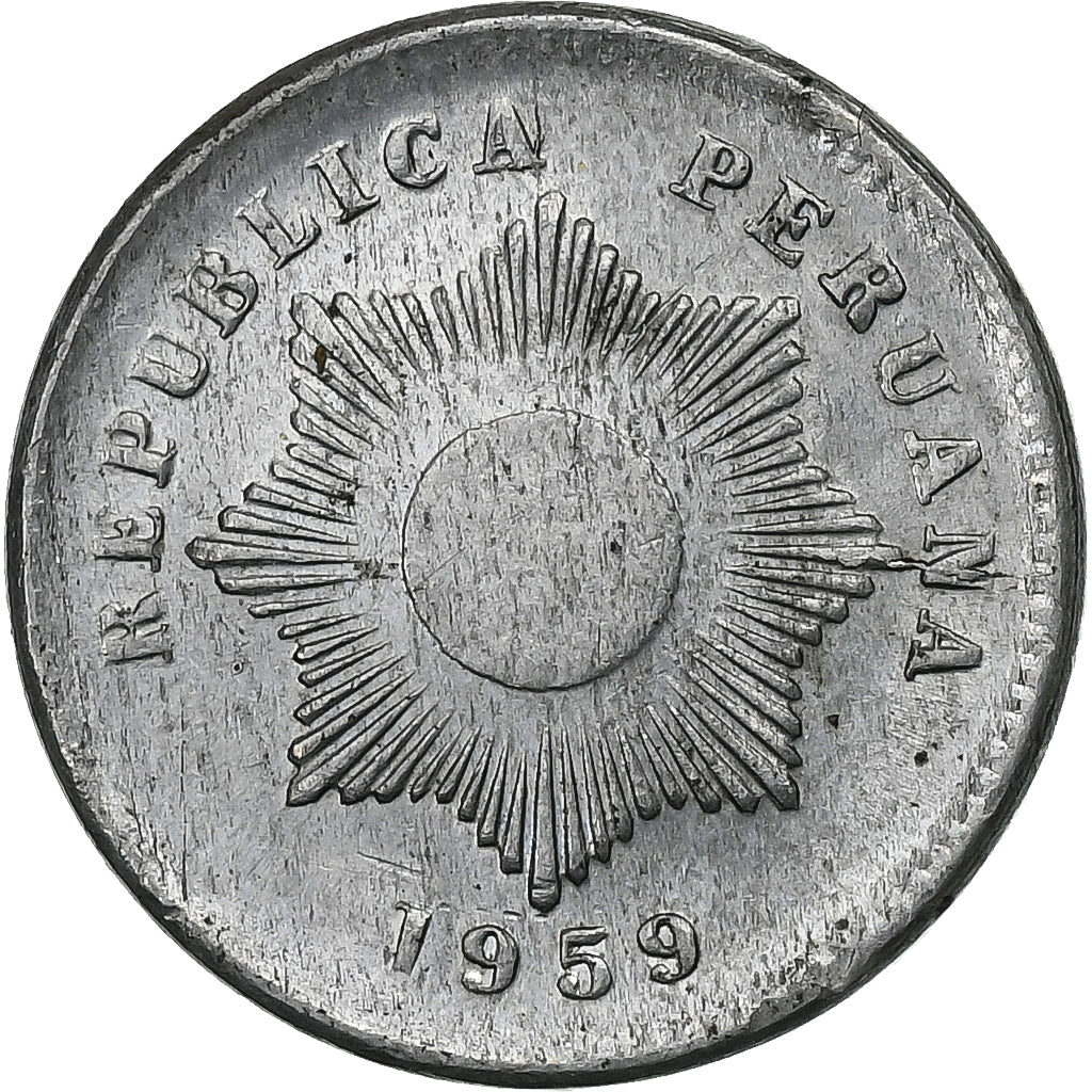 Peru, Centavo, 1959, Zinc, EF(40-45), KM:227