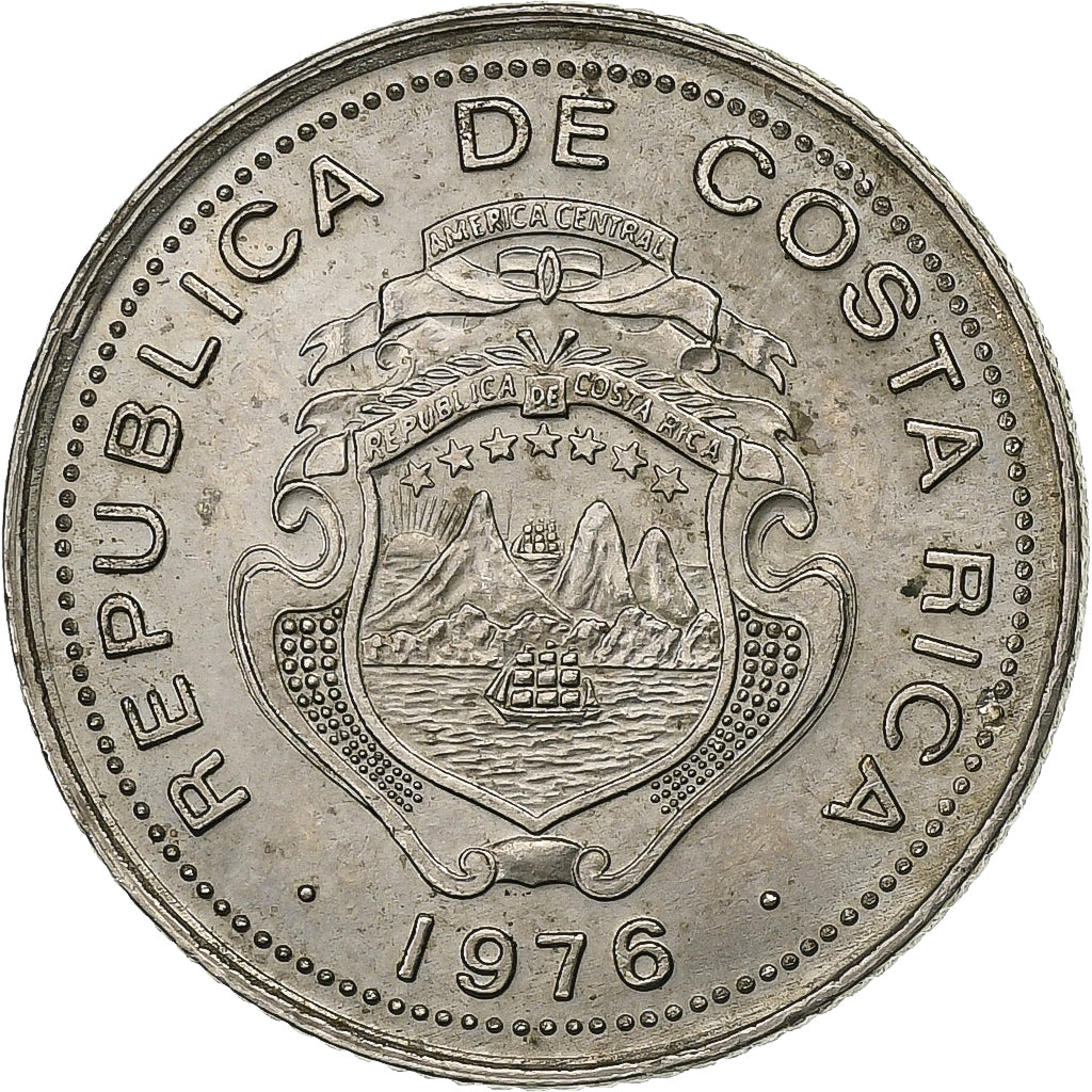 Costa Rica, 10 Centimos, 1976, Cobre-níquel, EF(40-45), KM:185.2
