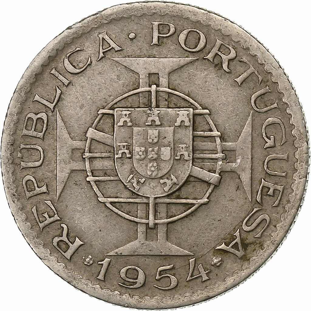 Mozambik, 2-1/2 Escudos, 1954, Miedź-Nikiel, EF(40-45), KM:78