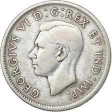 Canada, George VI, 25 Cents, 1940, Royal Canadian Mint, Argento, BB, KM:35