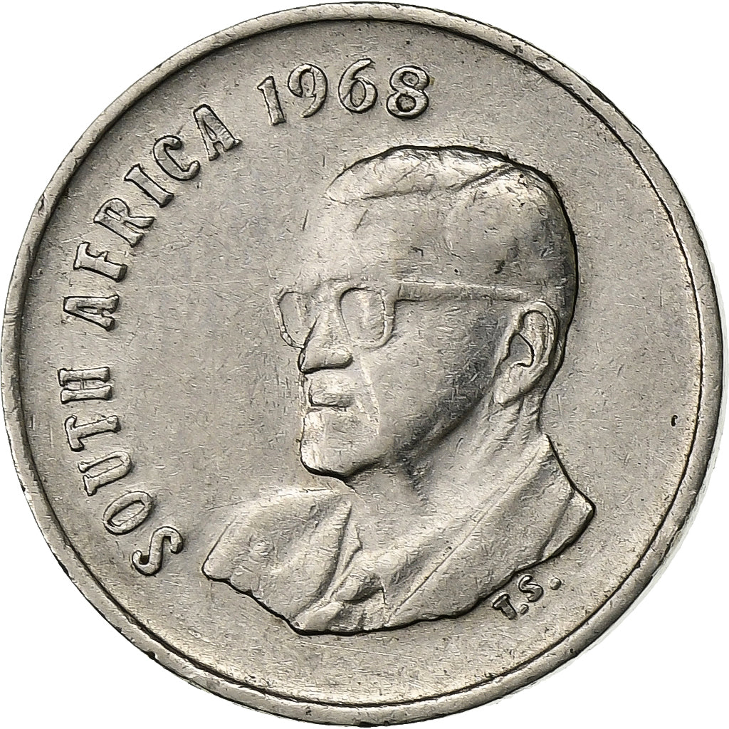 Sudafrica, 5 Cents, 1968, Nichel, BB, KM:76.1