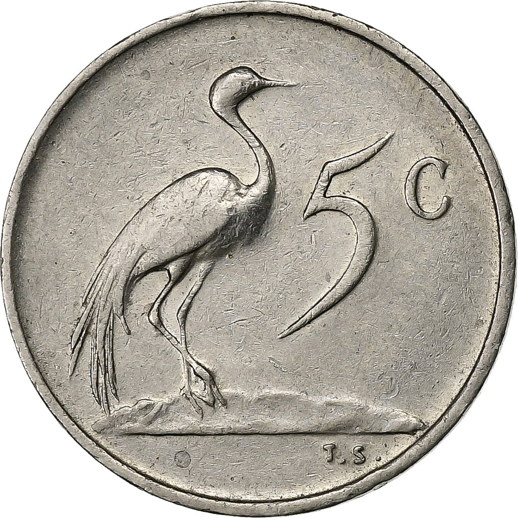 Sudafrica, 5 Cents, 1968, Nichel, BB, KM:76.1